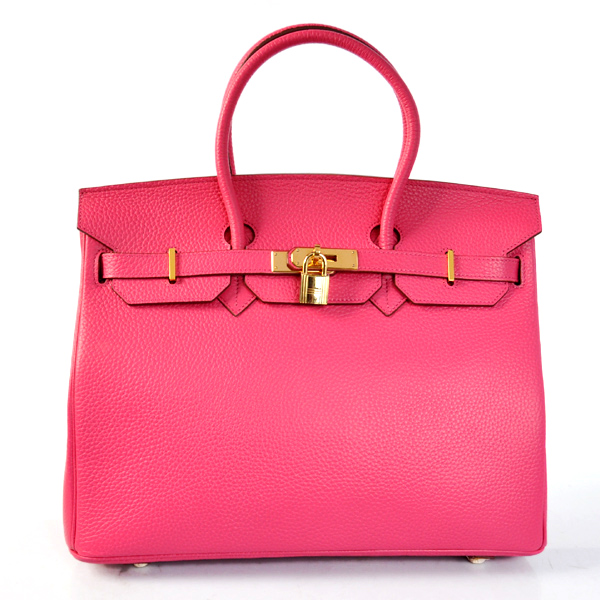 H35LSPG Hermes Birkin 35CM pelle Clemence in Peach con oro h